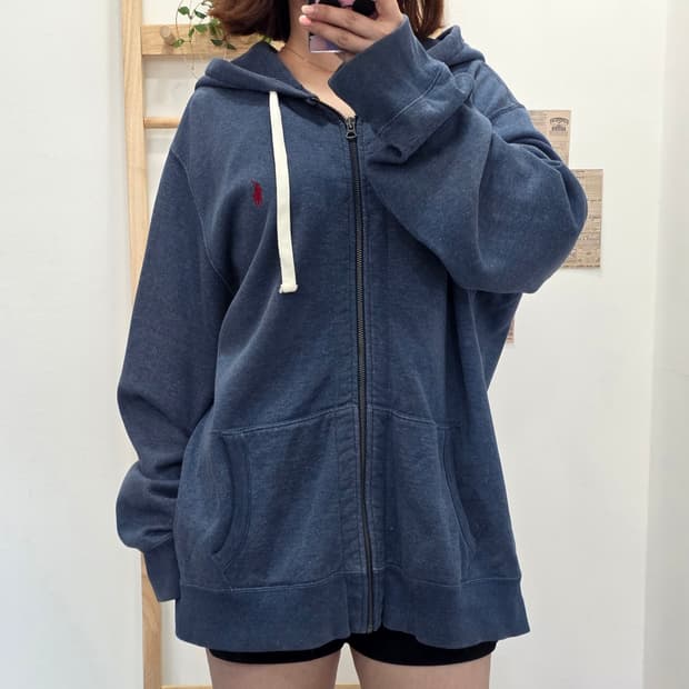 [프립]XL/폴로 랄프로렌 후드 집업 블루네이비