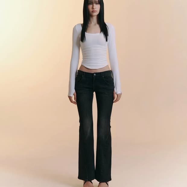 플리즈노팔로우 부츠컷 데님