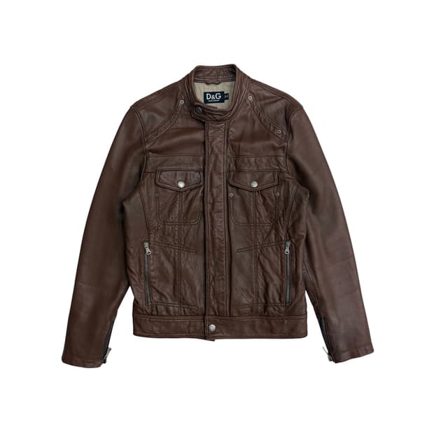 돌체앤가바나 양가죽 램스킨 레더 자켓 (48) 95 M 정도