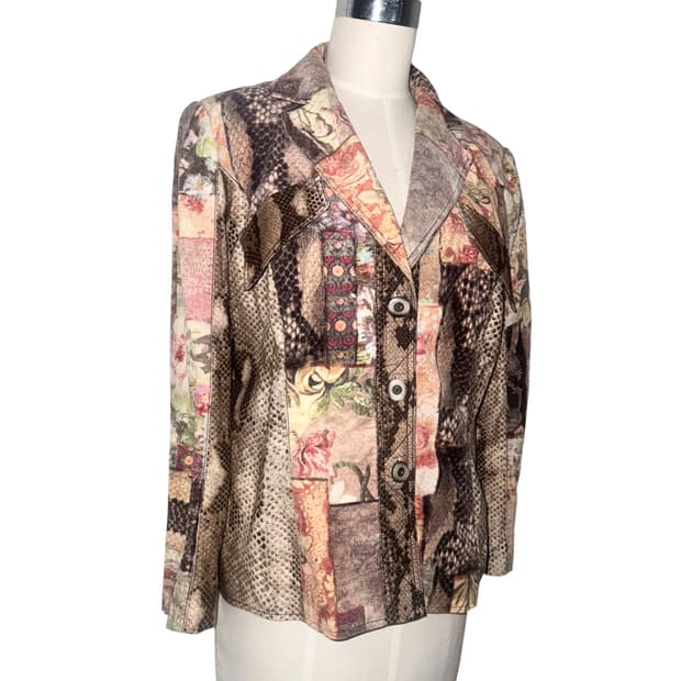 Patchwork pattern jacket