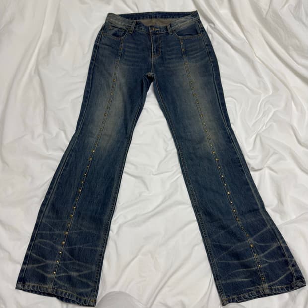 미드나잇 무드 ribet bootcut pants (blue) 팬츠 L