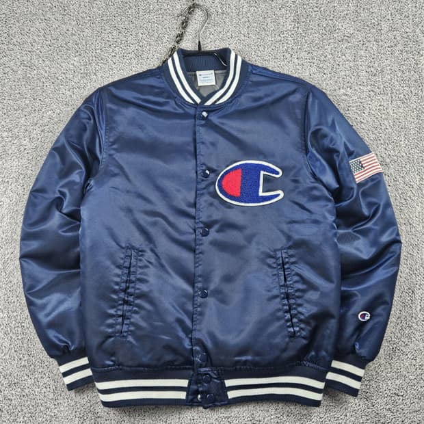 챔피온 빅로고 새틴 스타디움 바시티 자켓 ( S ) / 10546