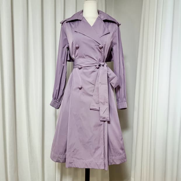 미샤 MICHAA 폴리나일론 벨티드 트렌치 코트 (55) 상태최상