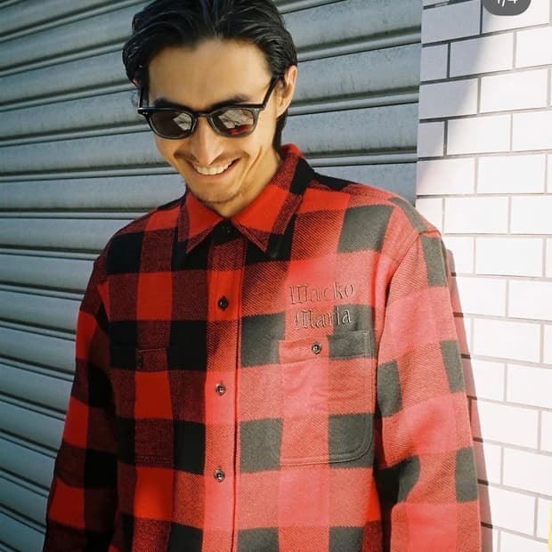 와코마리아24ss BLOCK CHECK FLANNEL