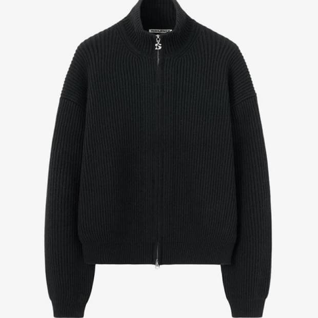 인사일런스 캐시미어 집업 스웨터 블랙 S