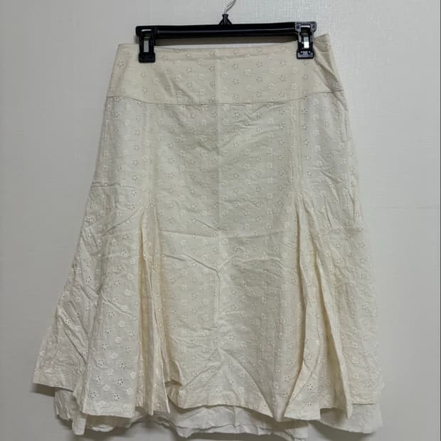 모리걸 펀칭 미디스커트 빈티지 하구미 레이스 