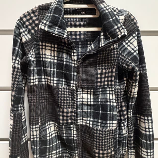 체크 후리스플리스 S