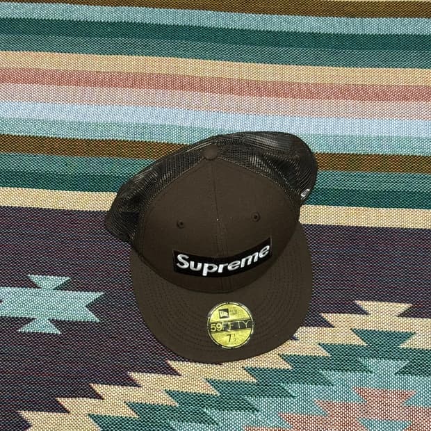 supreme new era box logo mesh cap 