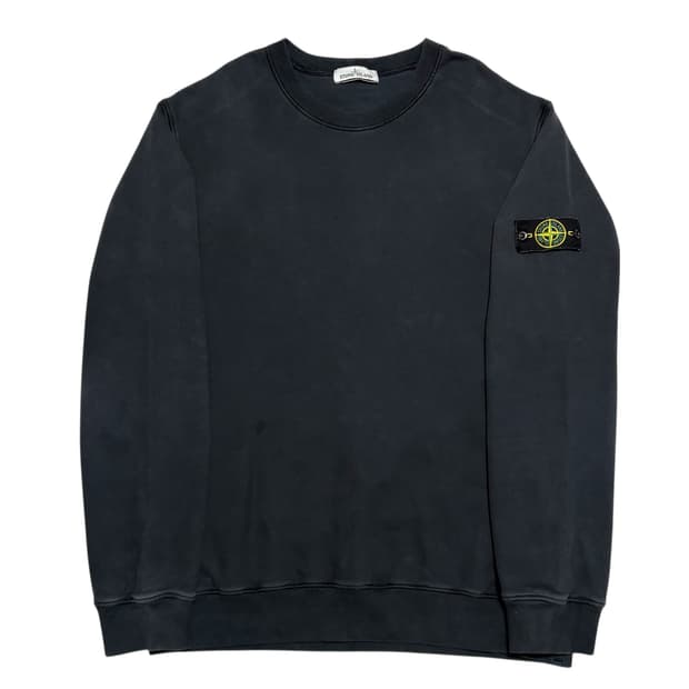 Stone Island 패치와펜 라운드넥 블랙 맨투맨