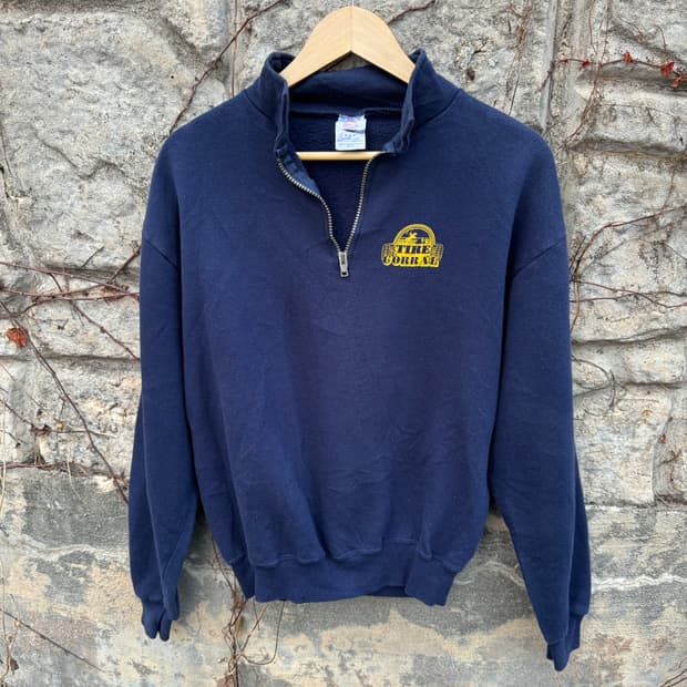 00s 저지스 러셀 하프집업 빈티지 프린팅 웜업 스웻 셔츠 맨투맨