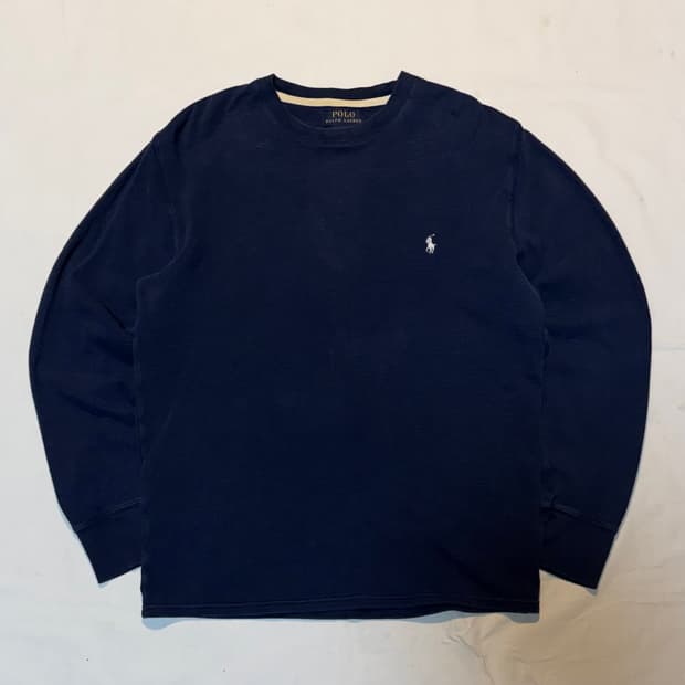 폴로 랄프로렌 와플 써멀 롱슬리브 네이비