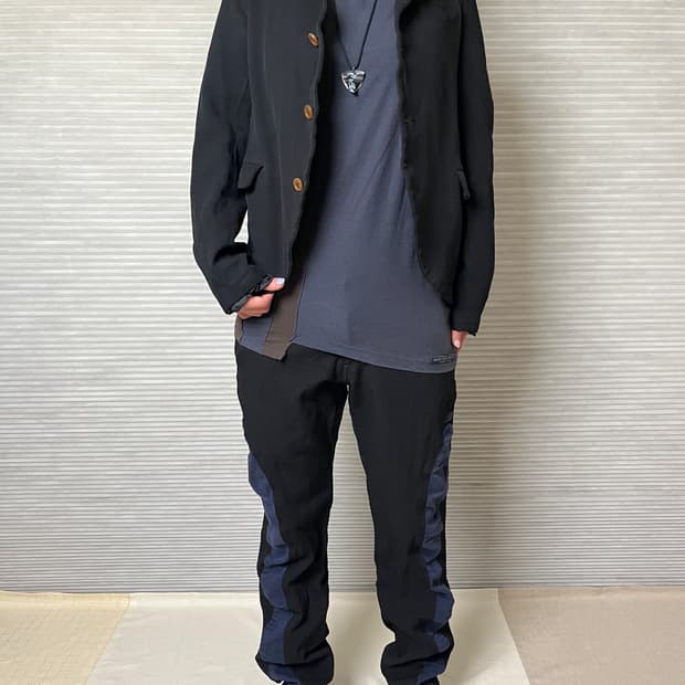 꼼데가르송 폴리 축융 테일러드 자켓 comme des garcons 