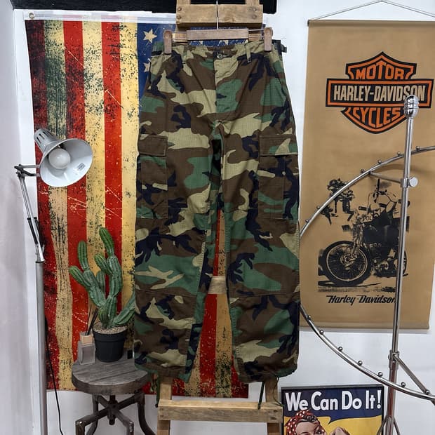 S/S 00s 오리지날 U.S ARMY 우드랜드 컴뱃 카고팬츠 N2165
