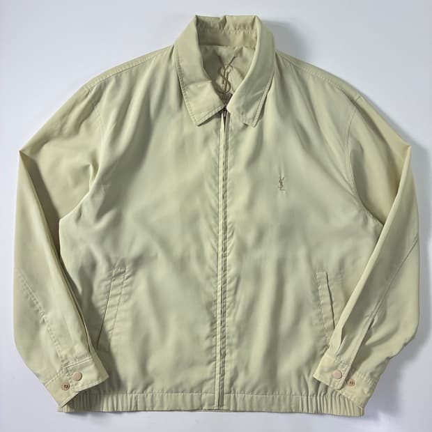 YSL 입생로랑 라이트 베이지 폴리쉘 자켓