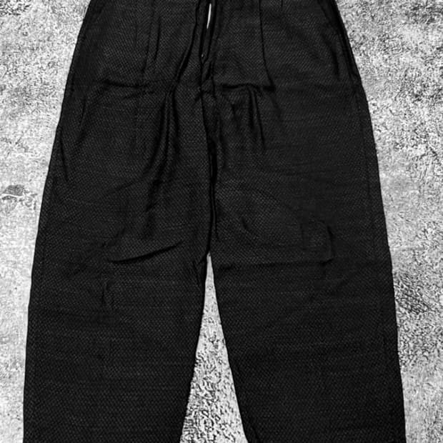 80s 꼼데가르송 옴므 플러스 빈티지 샤도우 체크 와이드 트라우저