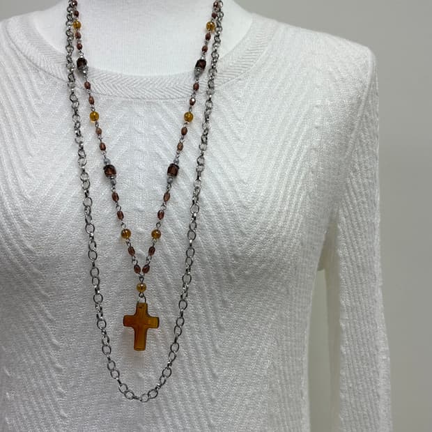 빈티지 레이어드 목걸이