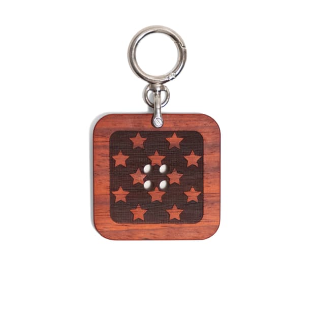 STAR BUTTON KEYRING