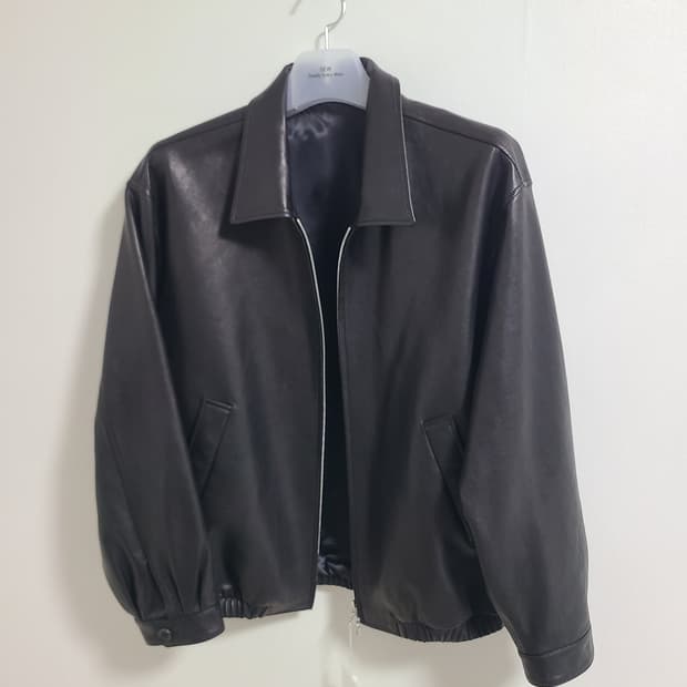 SEW 레더 블루종 자켓