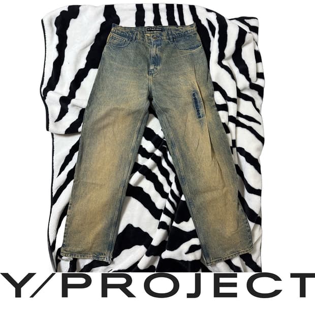Y/Project 핀치드 데님