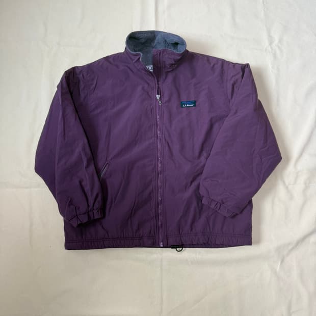 엘엘빈 웜업 플리스 집업 자켓 딥퍼플 90s