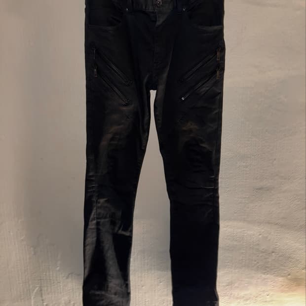 “Schlussel” 00s Black biker jeans