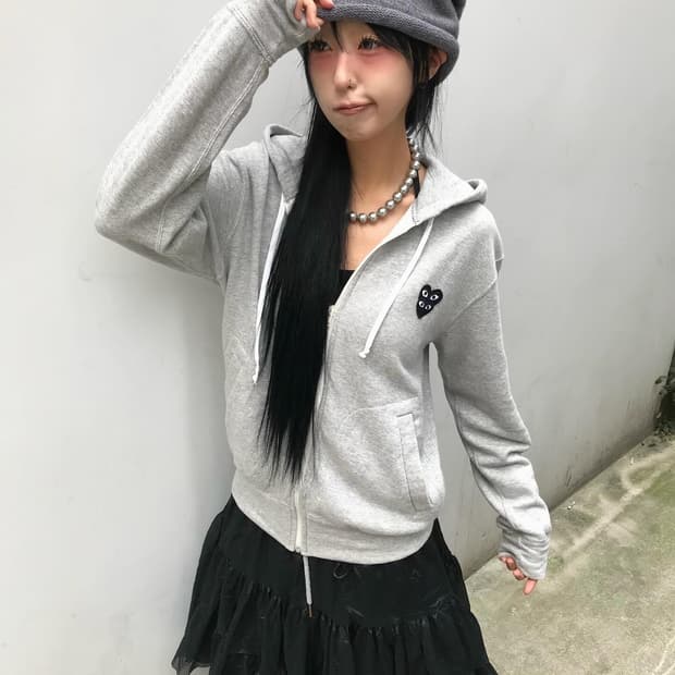 Comme Des Garcons Double Heart 후드집업