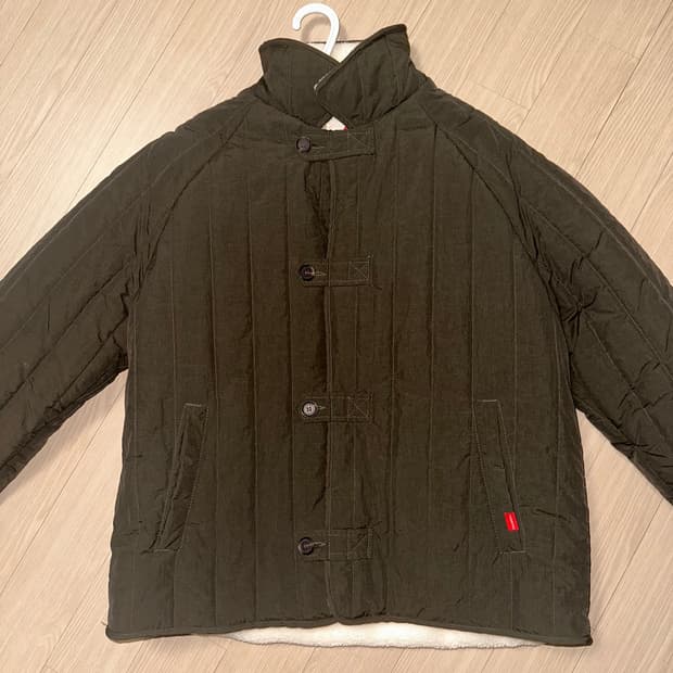 COMONINOZ 야상 카키 플리스 자켓