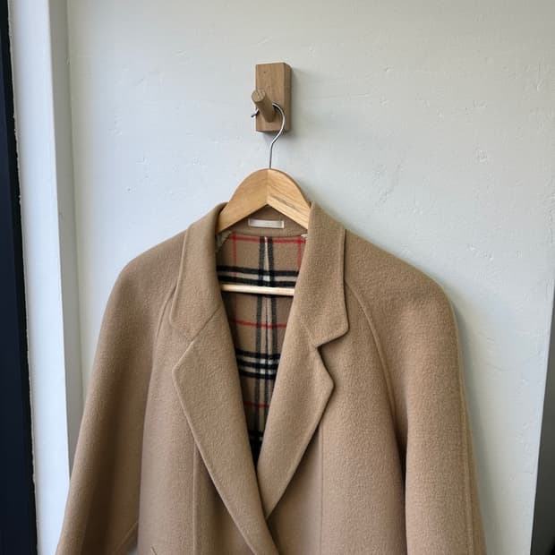 15917 - 버버리 베이지 울 코트 (울 100%)