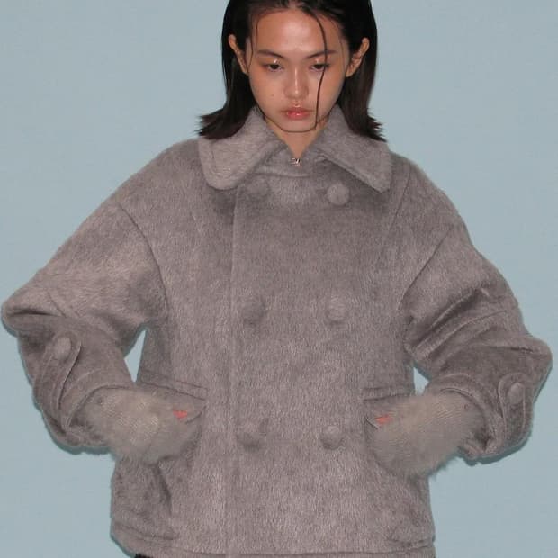 타입서비스 코트Double Breasted Half Coat [Gray]