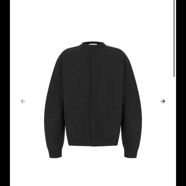 25FW 아모멘토 라운디드 슬리브 가디건 M 블랙