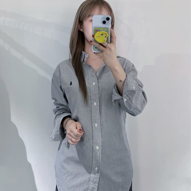 폴로랄프로렌 네이비포니 스트라이프 셔츠