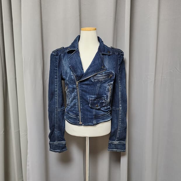 자라 우먼 데님 라이더 자켓
S