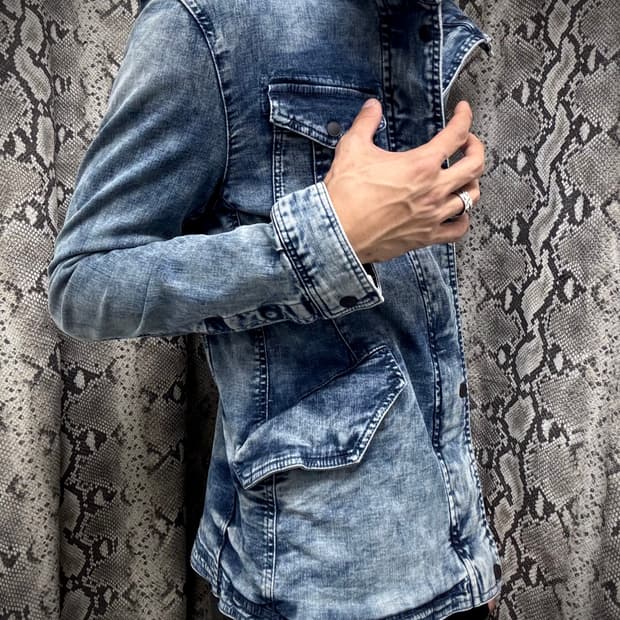 00‘s Design Washed Slim Fit Jacket