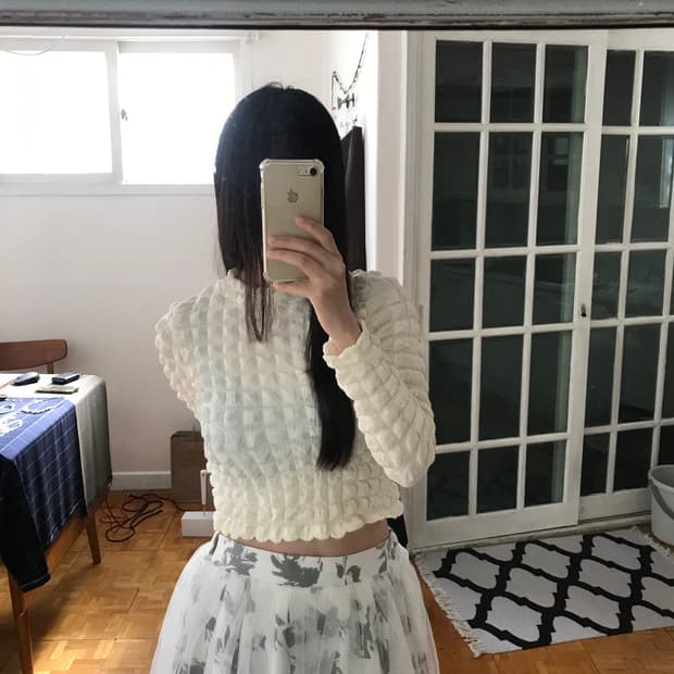 vintage ivory corp top