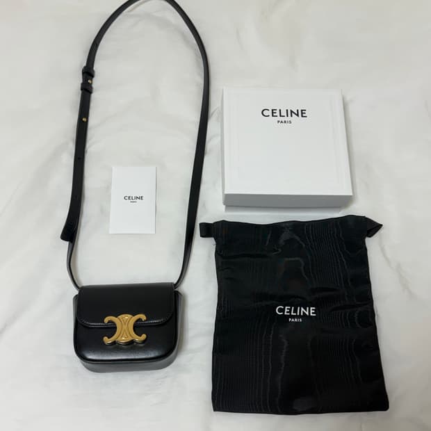 셀린느 미니 클로드백 트리오페 블랙