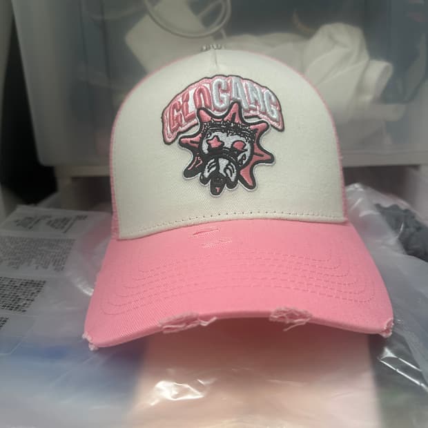 치프키프 글로갱 glogang 핑크 클래식 로고캡 매쉬캡 새상품