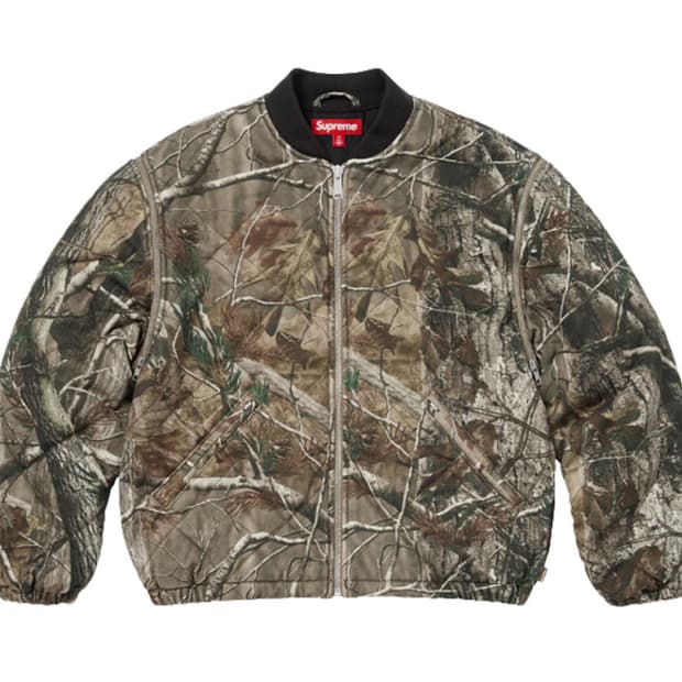슈프림 집 오프 슬리브 퀼티드 봄버 자켓 리얼트리 XL