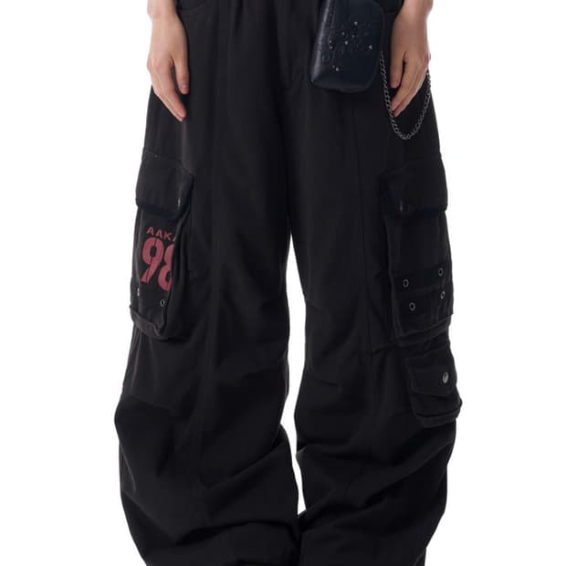 AAKAM 98 Knee 핀턱 카고팬츠