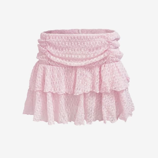 (텍O, 택포) 익스파이어드걸 클로이 레이스 스커트 핑크 S
