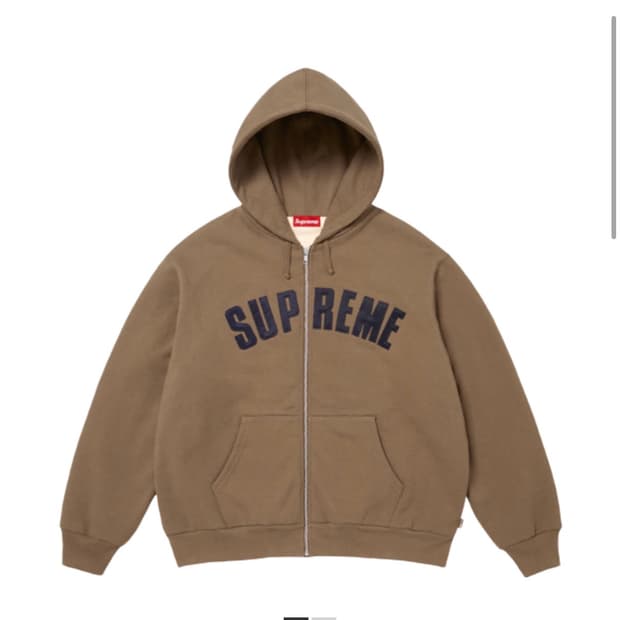 슈프림 써멀 후드집업 25fw 더스티 브라운 L 새상품