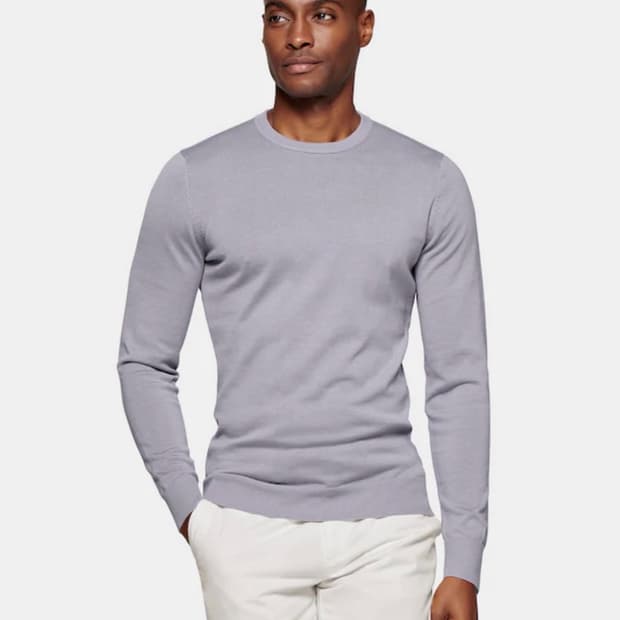 [정품] 수트서플라이 코튼실크 크루넥 100