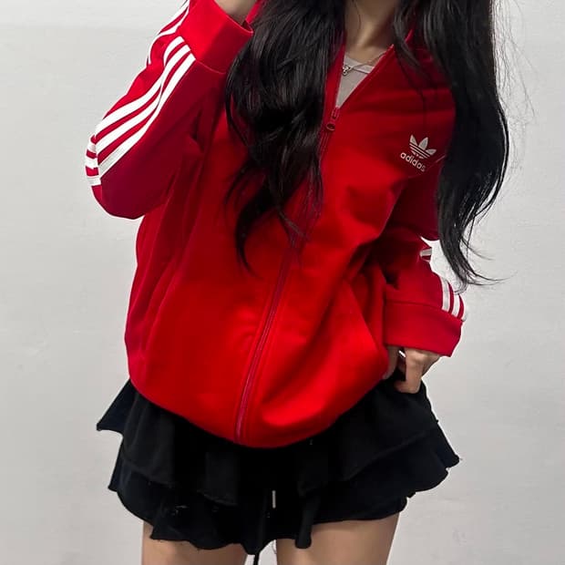 아디다스 레드 SST 바시티 트랙탑 져지