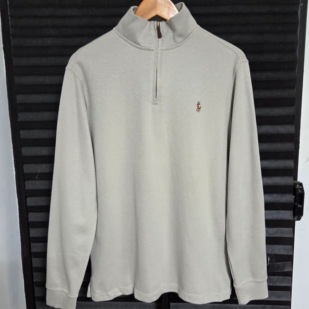 [폴로 랄프로렌] 코튼 에스테이트 립 하프집업 | 00146