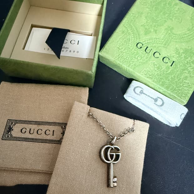 구찌 GG 마몽 키 펜던트 목걸이