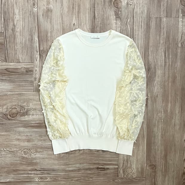Loungedress 플라워 시스루 스웨터