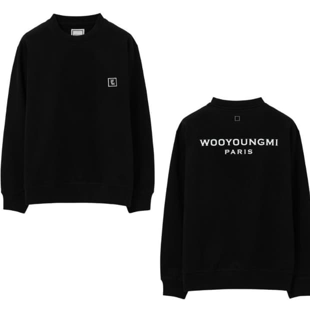 새제품] 우영미 백로고 맨투맨 W251TS27723B / 블랙 / 48