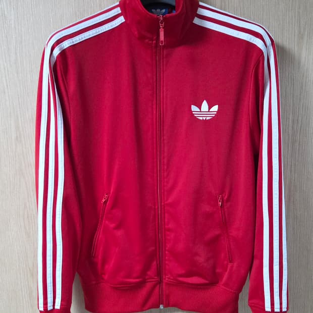 (착샷) 아디다스 파이어버드 져지 트랙탑 레드 