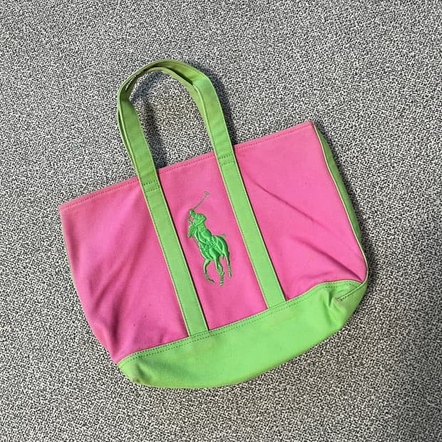 폴로 캔버스 토트백
