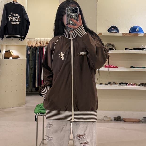 후부 빈티지 트랙자켓 브라운 U1150