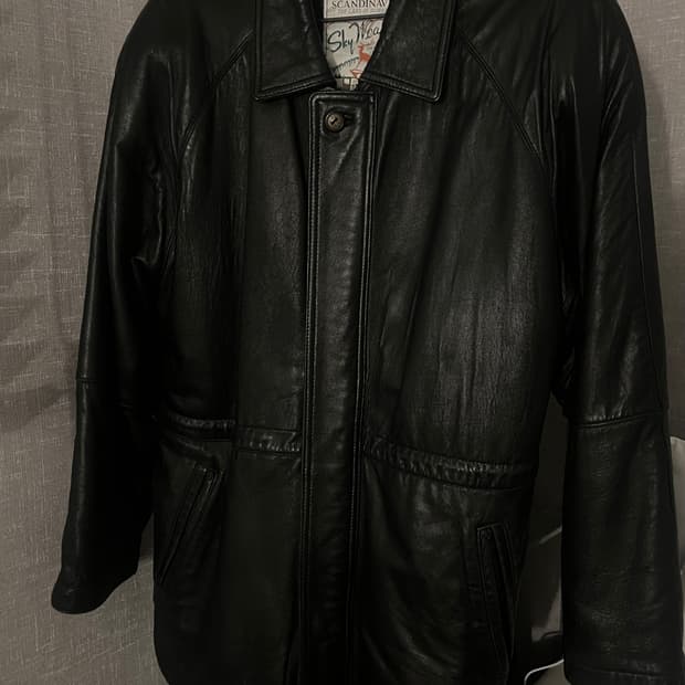 빈티지 레더 코트